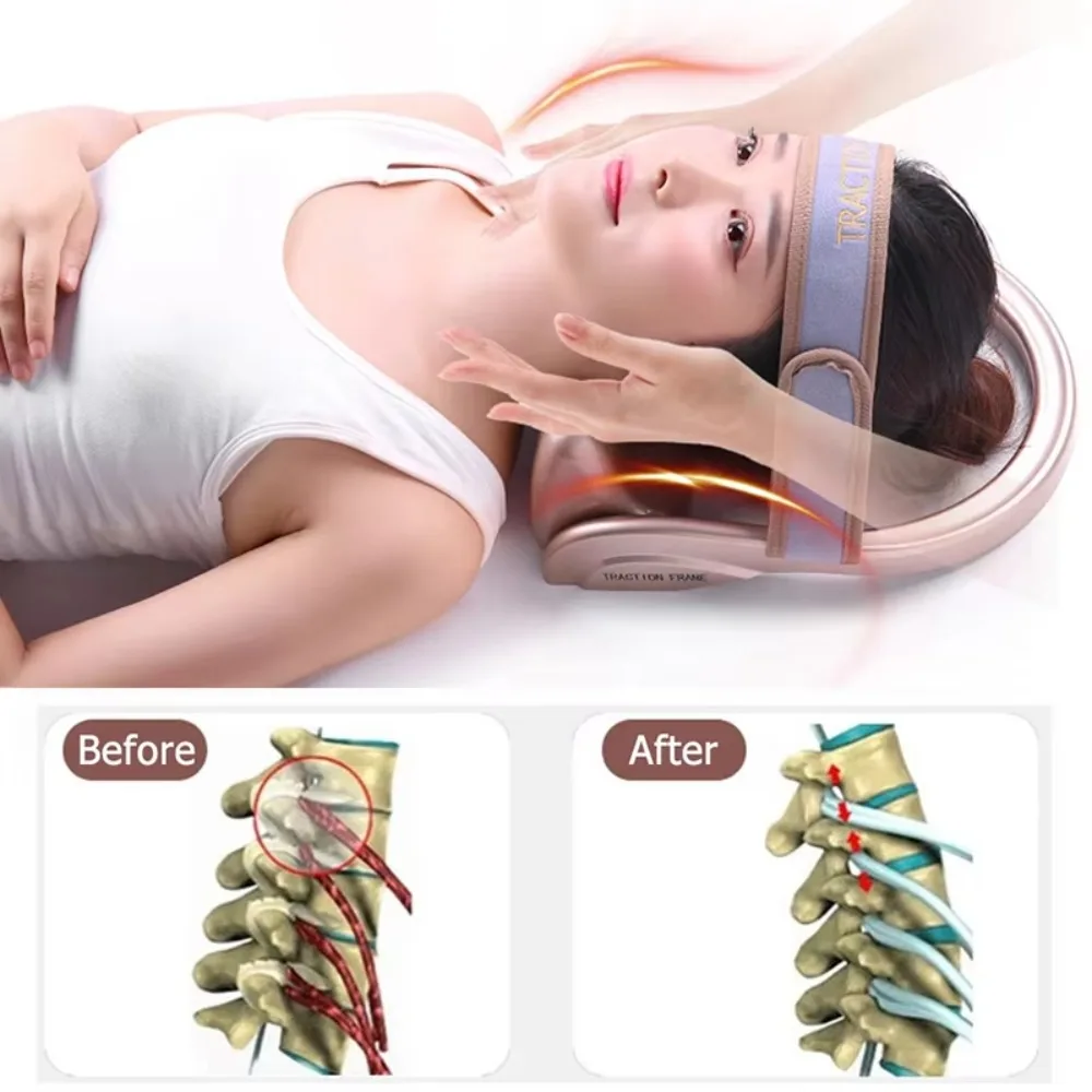 

Relax Filled Air Neck Massager Vertebra Orthopedic Air Compression Cervical Tractor Pillow Stretch Muscle Stimulator Massager
