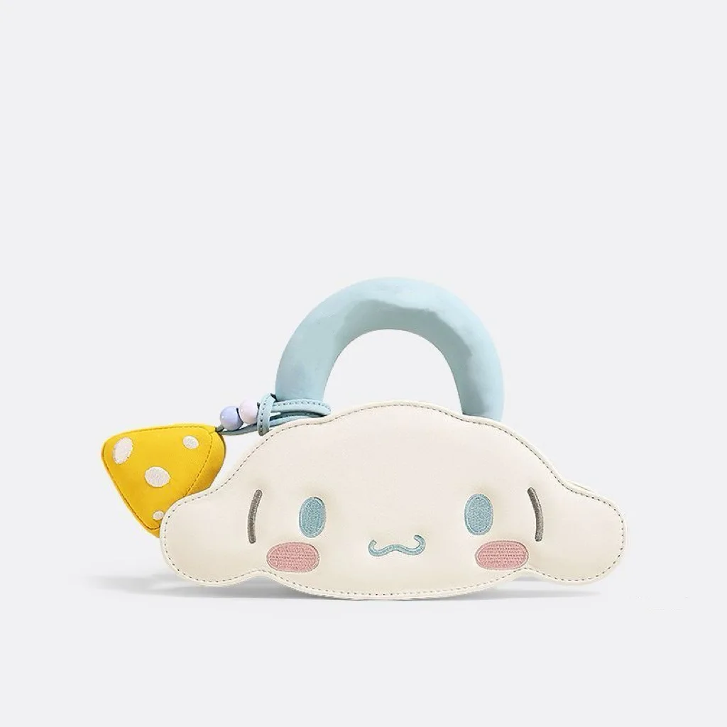 Sanrio Cinnamoroll Handtas voor Vrouwen Cartoon Kawaii Cinnamoroll Mini Crossbody Tas PU Leer Onregelmatige Munt CashShoulder Tas