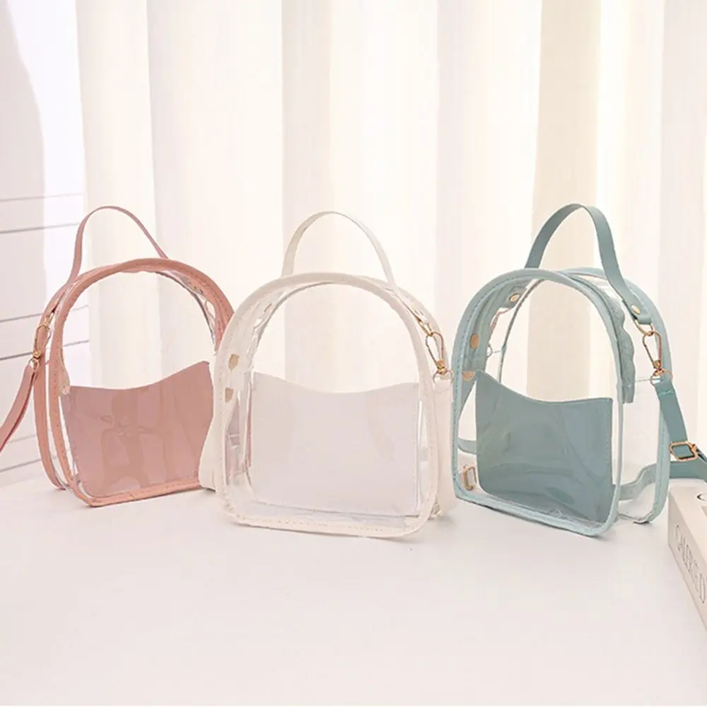 

Casual with Small Bags Crossbody Bags Waterproof Lightweight Jelly Backpack Transparent PVC Backpack Travel
