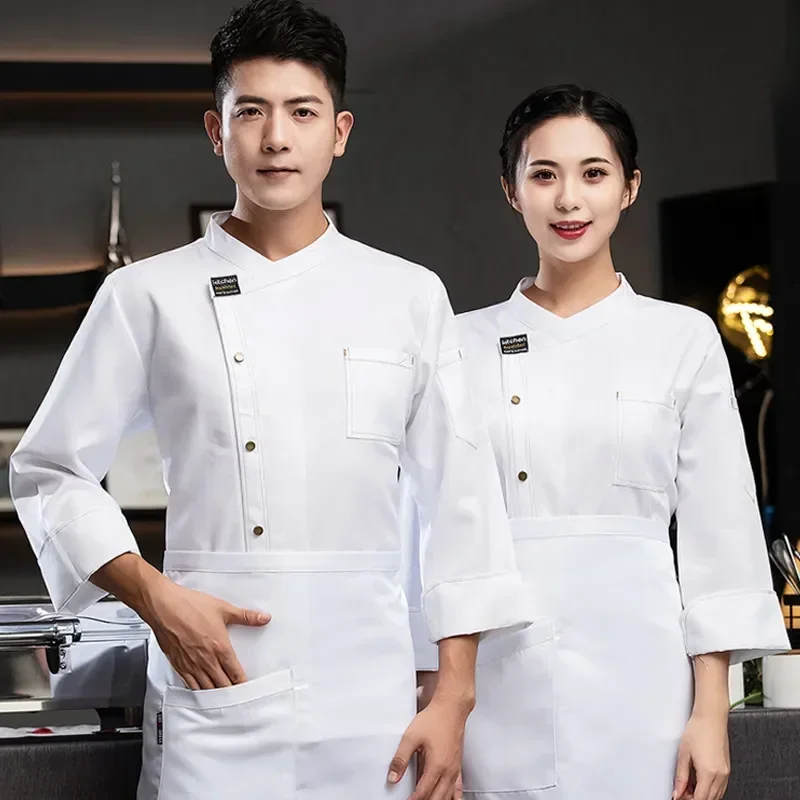 Chefs Breathable Hotel Men Catering Kitchen Food Uniform Chef Workwear Serive Restaurant Jacket