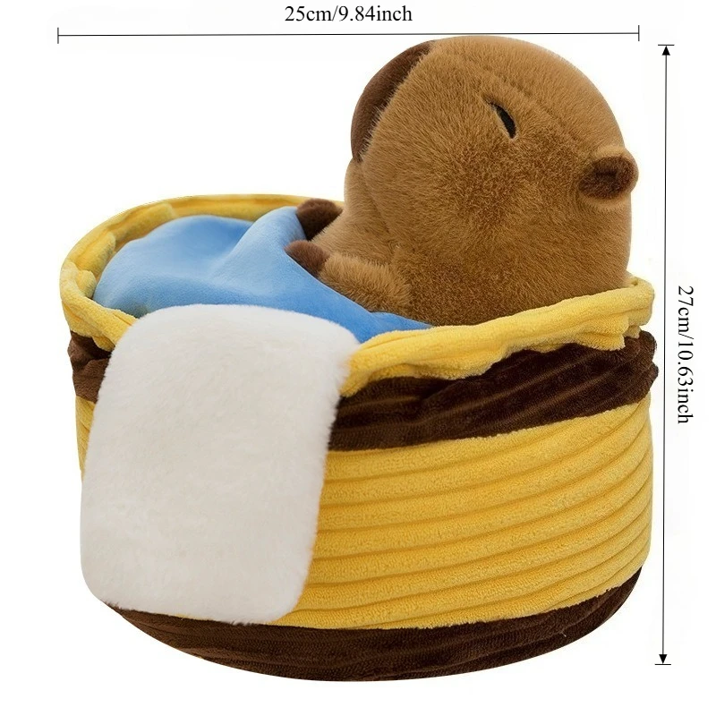 ตุ๊กตาคาปิบาร่านุ่มนิ่มน่ารัก ของเล่นตุ๊กตาคาปิบาร่าแสนสนุก หมอนอิงสำหรับเด็ก ของขวัญคริสต์มาสสุดน่ารัก