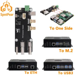 Raspberry Pi 5 Option Kit Easy-Adapter /OR PCIe-To-ETH /OR PCIe-USB-Hub /OR PCIe-M.2-NVM-SSD Case Kit