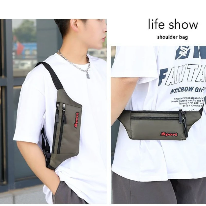 Multifunction Waist Bag Nylon Chest Pack for Women Running Belt Sports Bag Moblie Phone Bags Pouch Pocket Travel Chest Bag