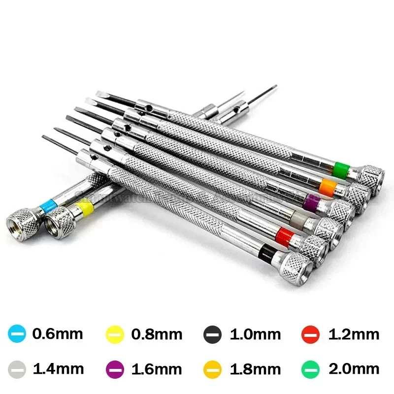 13Pcs 0.6-2.0mm Screwdriver Set Professional Watchmaker Watch Repair Tools Flat Head Screwdriver Kit Watch Repair Tool Accessory