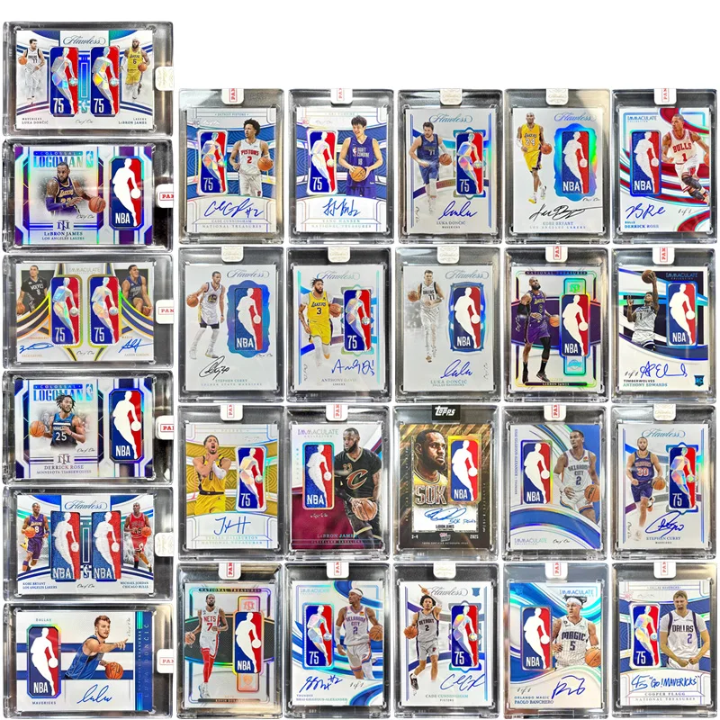 

Панини Diy Logoman NBA Баскетбольная звезда Леброн Джеймс Стивен Карри Лука Дончич Халбутрон Джерси Коллекционные карты Подарочная коллекция