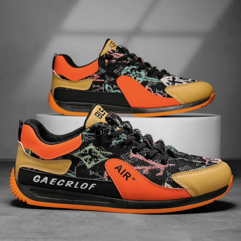 

2025Summer Breathable Comfortable High-Quality New Retro Print Casual Shoes Sports Agan Shoes Trendy Sneakers