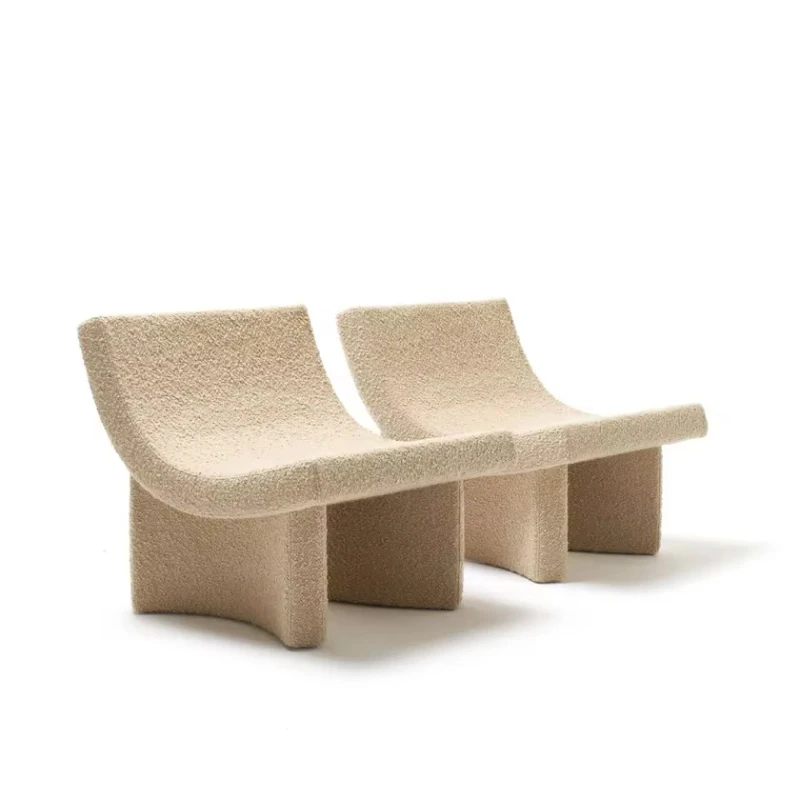

Curved special-shaped design fabric leisure chair villa hotel balcony decoration single sofa chair