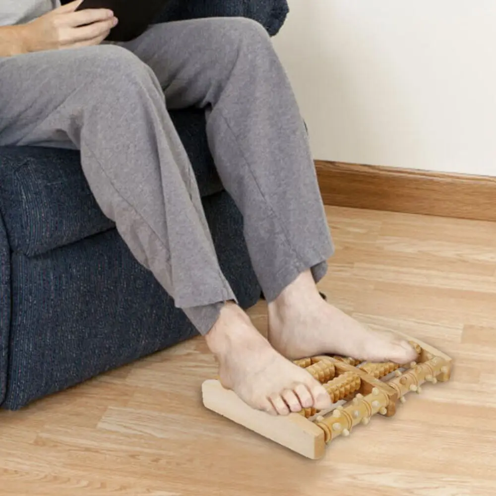 Rodillo de madera para relajación muscular, alivia la fatiga, dolor en el pie, herramienta para el cuidado de los pies, rodillo de masaje para pies, herramienta de relajación muscular Plantar
