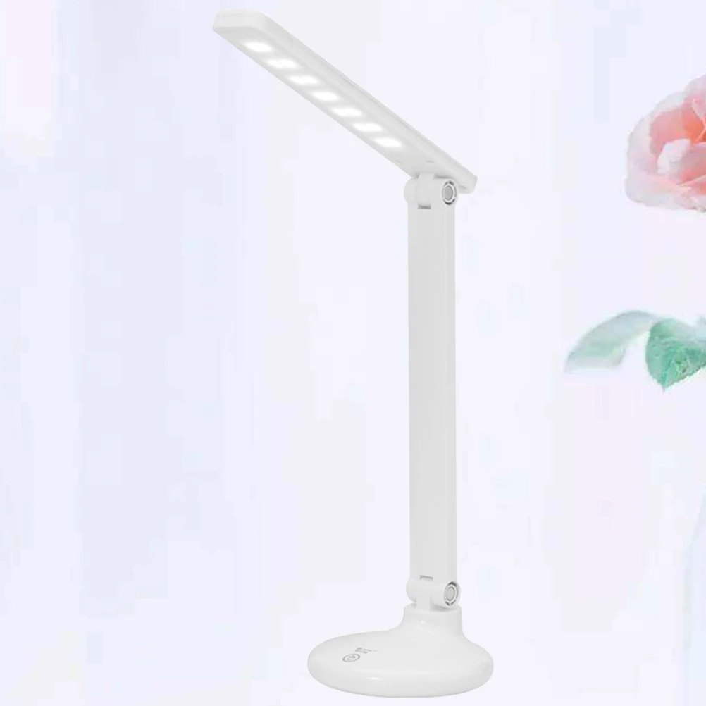 

1 pc Foldable Lamp Touch Control Adjustable Brightness Eye Protection Reading Light For Home Office School White