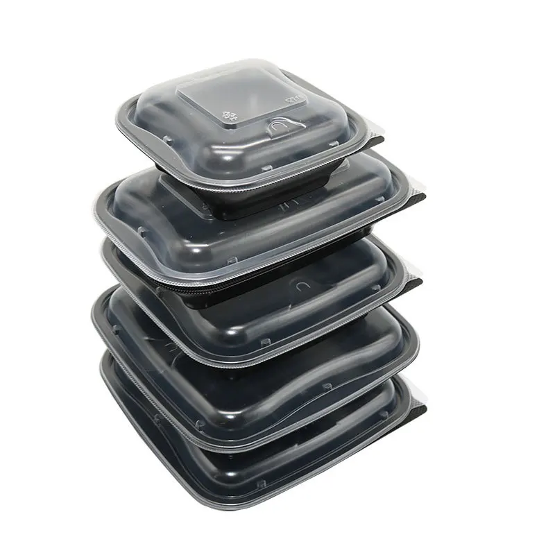 Custom PP Lunch Box Disposable Packaging Blister Packing Box Bento Takeout Box Salad Bread Vegetable Fruit Wholesal