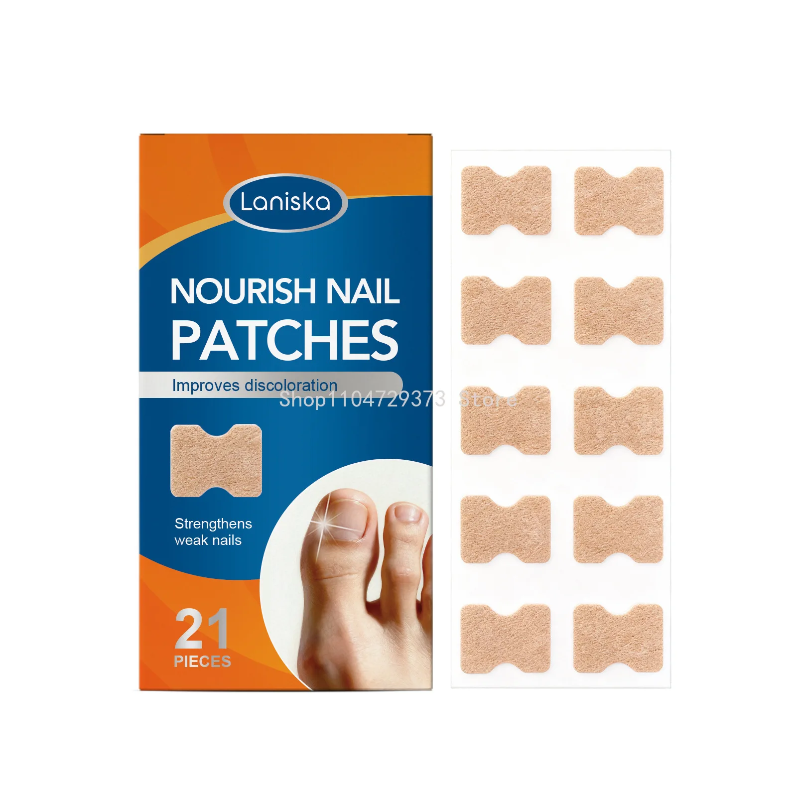 21 Uds. Parches lisos para el cuidado de los dedos de la superficie del clavo, parches hidratantes suaves para el cuidado de los pies, parches adhesivos nutritivos para el cuidado de las uñas, herramienta para el cuidado de los pies