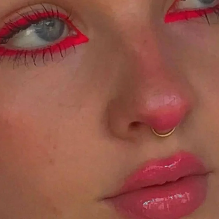 

Pinkbankbaby No-Piercing Fake Nose Ring Y2K Subculture Harajuku Sle Titanium Steel Faion Jewelry for Couples