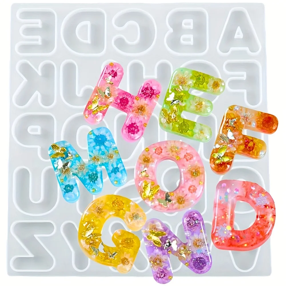 Mini letter Silicone Resin Molds, Epoxy Molds For DIY Keychain Pendant Earrings Jewelry Home Decoration