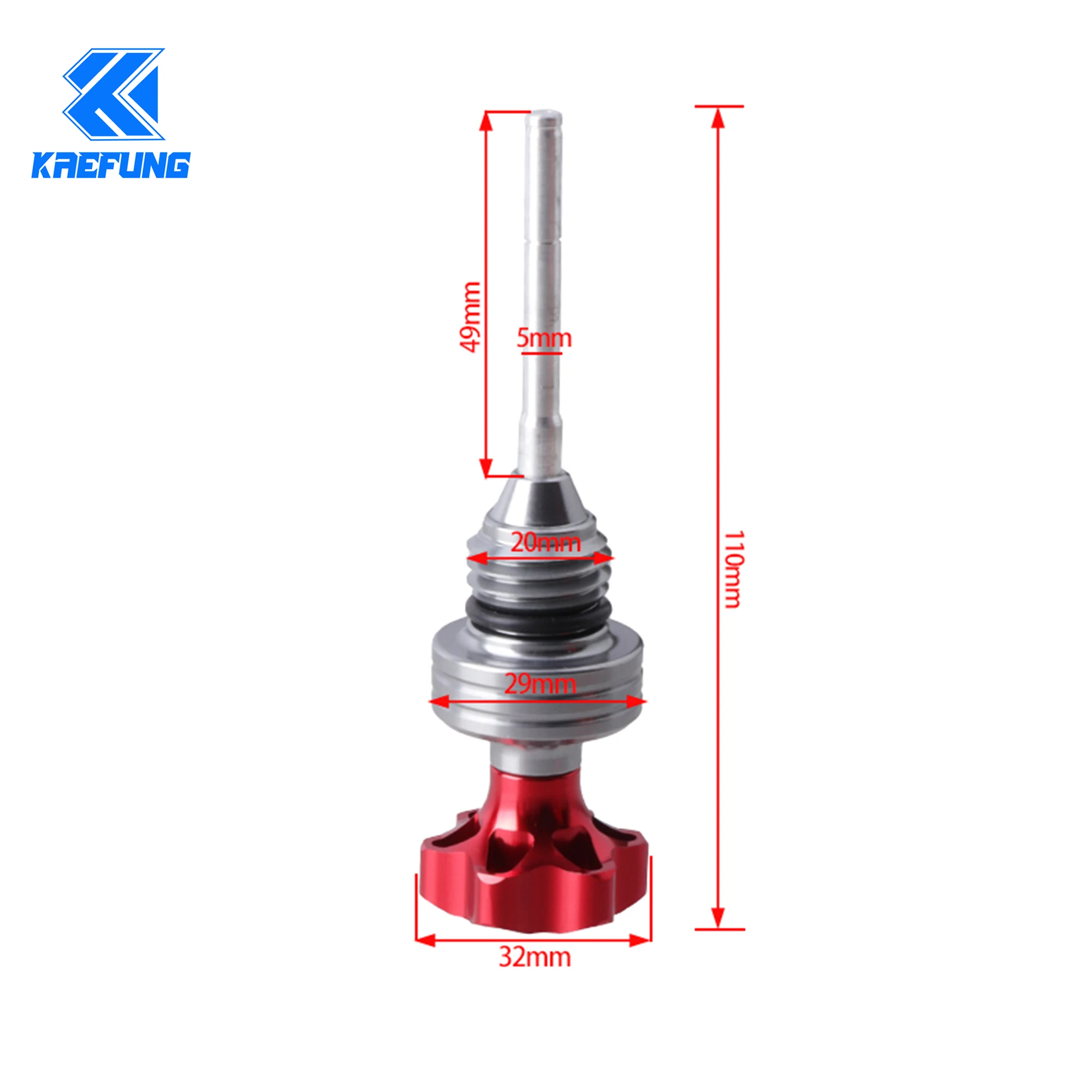 1pcs Scooter Motorcycle Engine Oil Dipstick Filler Cap Plug Engine Crankcase Oil Level Gauge Red Blue Black Gold Silver Aluminum