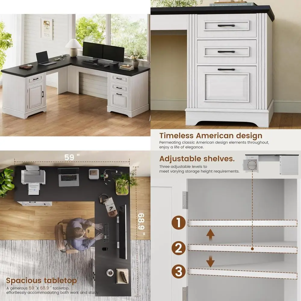 White L-Shaped Home…