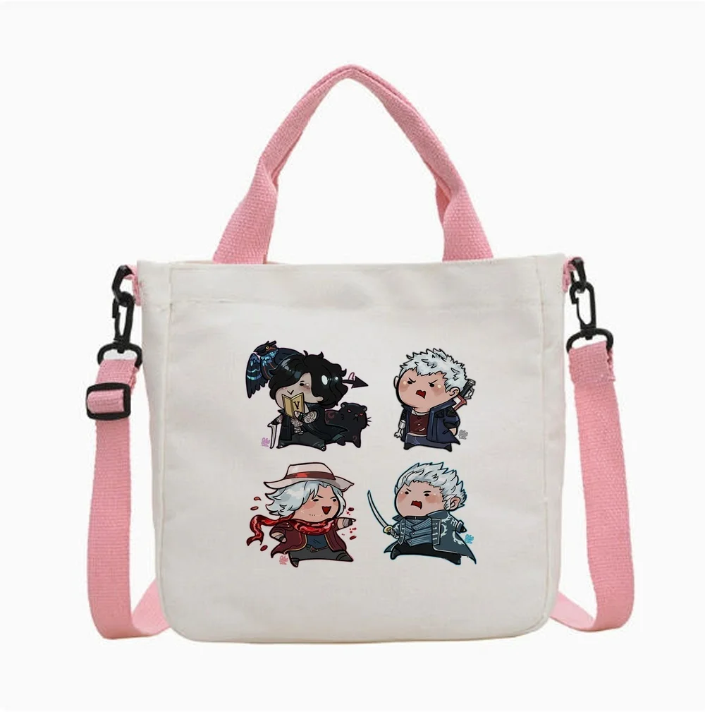 Devil May Cry tote bag bolsas de tela reusable y2k torba na zakupy shoulder  femme