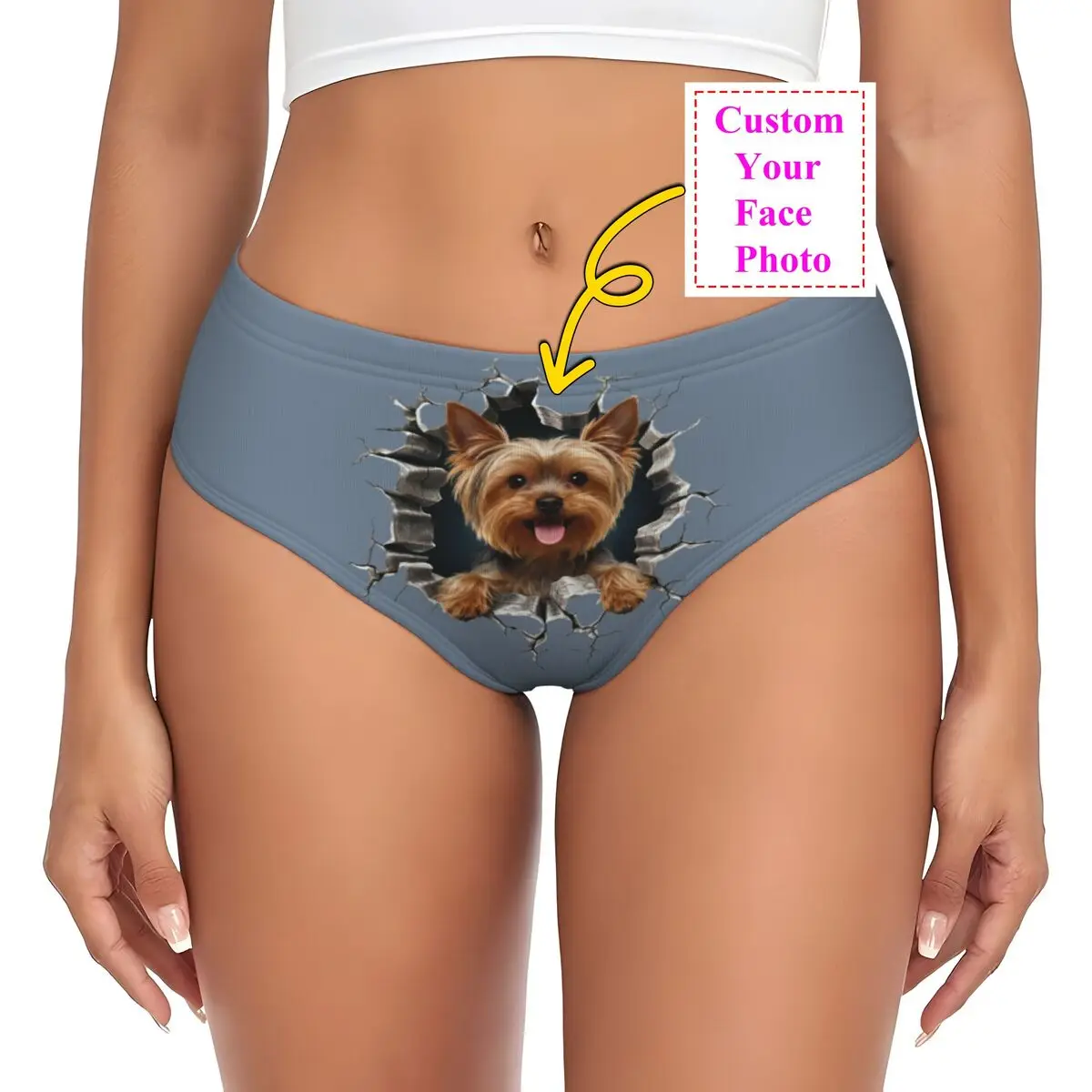 عيد الحب كسر من خلال يوركشاير جحر سراويل قصيرة الإناث تمتد يوكي الكلب عاشق الملابس الداخلية الملابس الداخلية