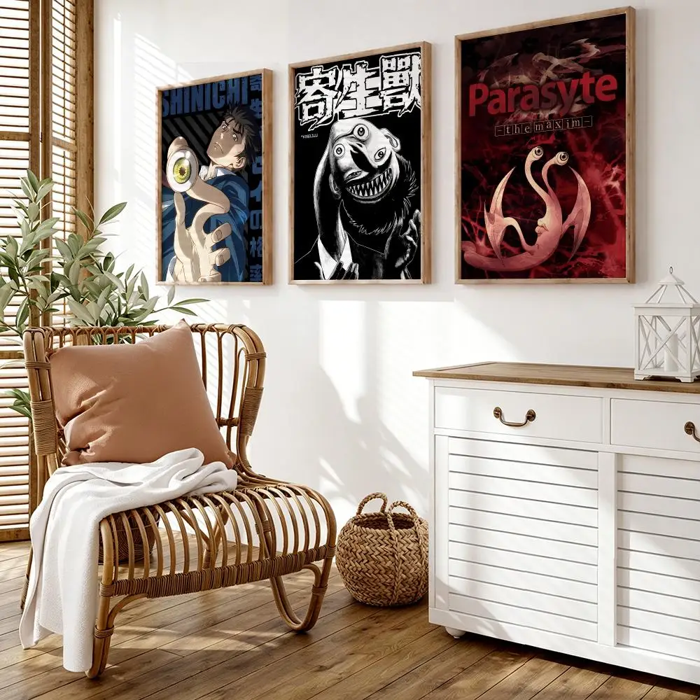 Anime P-Parasite The Maxim Poster Wall Stickers HD Painting Self Adhesive Art Decals for Bedroom Living Room Home Decor