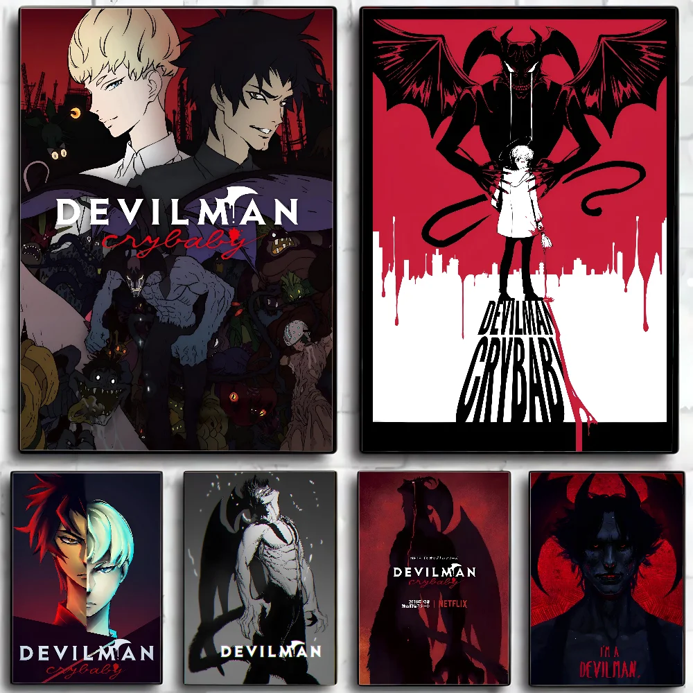 Anime Devilman Crybaby Poster Paper Print Home Living Room Bedroom Entrance Bar Cafe Art Painting Decoration