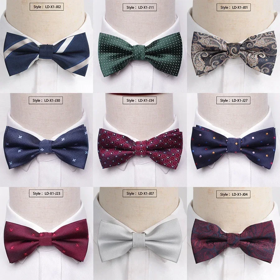 High-end exquisite British fashion bow tie, men's groom, best man, bow tie, Korean version, double-layer tide, men's bow tie