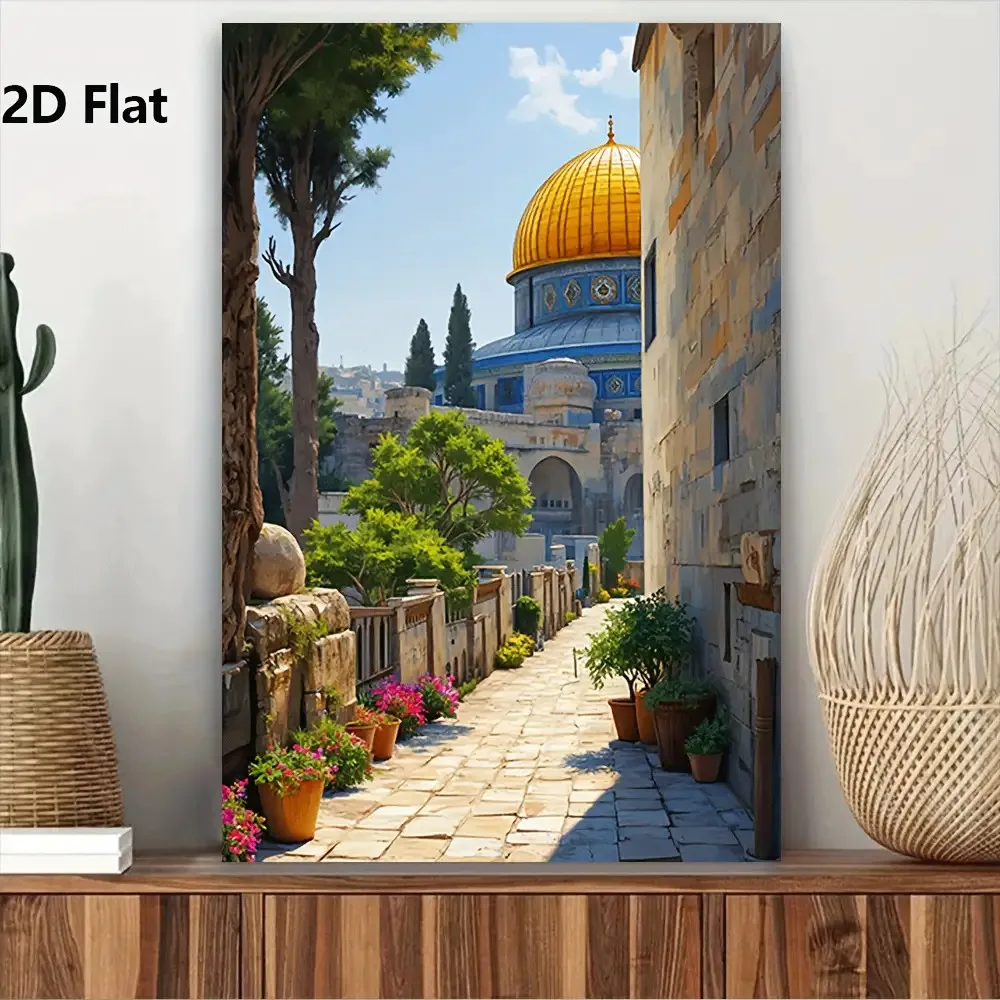 500/1000/1200/2000PCS Puzzle Rock Dome and Al Aqsa Mosque Jigsaw Creative Decompression Toys Modern Home Decor As A Holiday Gift