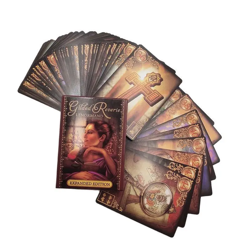 Reverie Lenormand Tarot Deck 47 การ์ด Fate Divination Tarot Card Board เกมออนไลน์คู่มือสําหรับผู้ใหญ่เด็กเกม