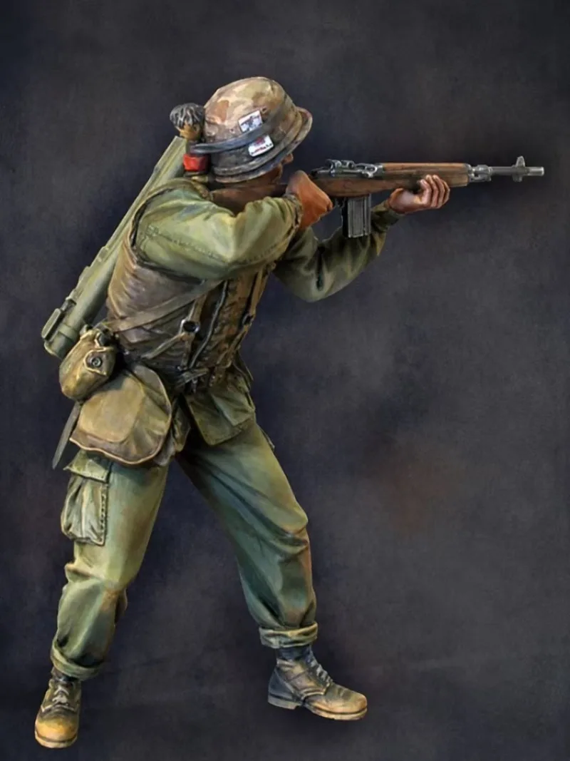 Hochwertiger Resin-Modellbausatz im Maßstab 1:35, historisches Militärmodell U.S.M.C. Scharfschütze, unmontiert und unbemalt