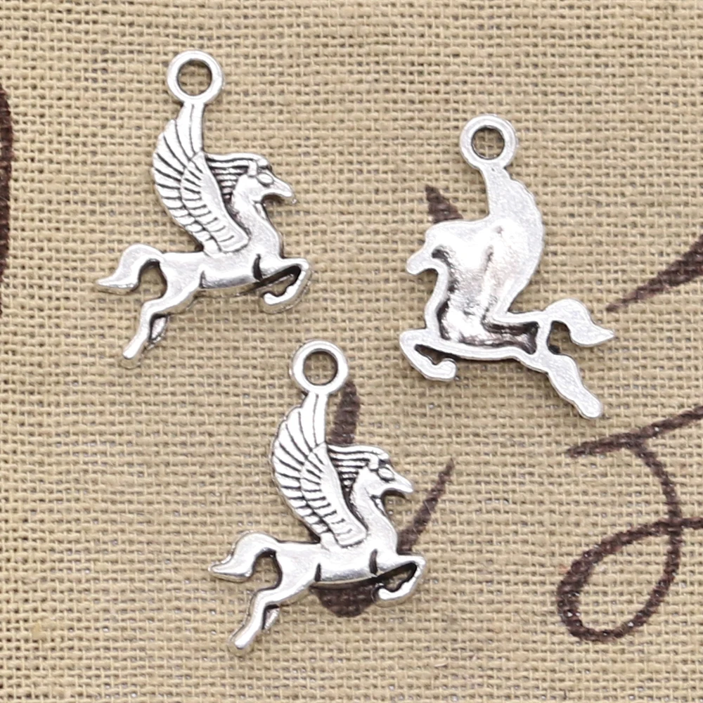 15pcs Charms Pegasus Flying Horse 20x15mm Antique Making Pendant fit,Vintage Tibetan Bronze Silver color,DIY Handmade Jewelry