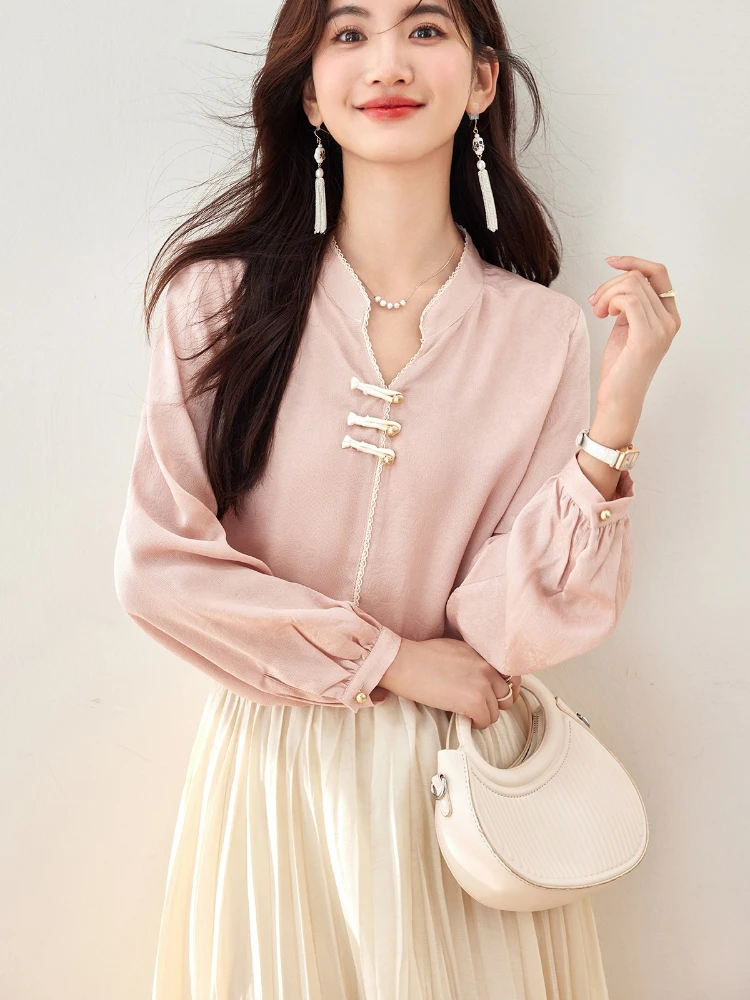 

Chinese style Women Blouses shirts Fashion elegant ladies shirts tops blusa mujer