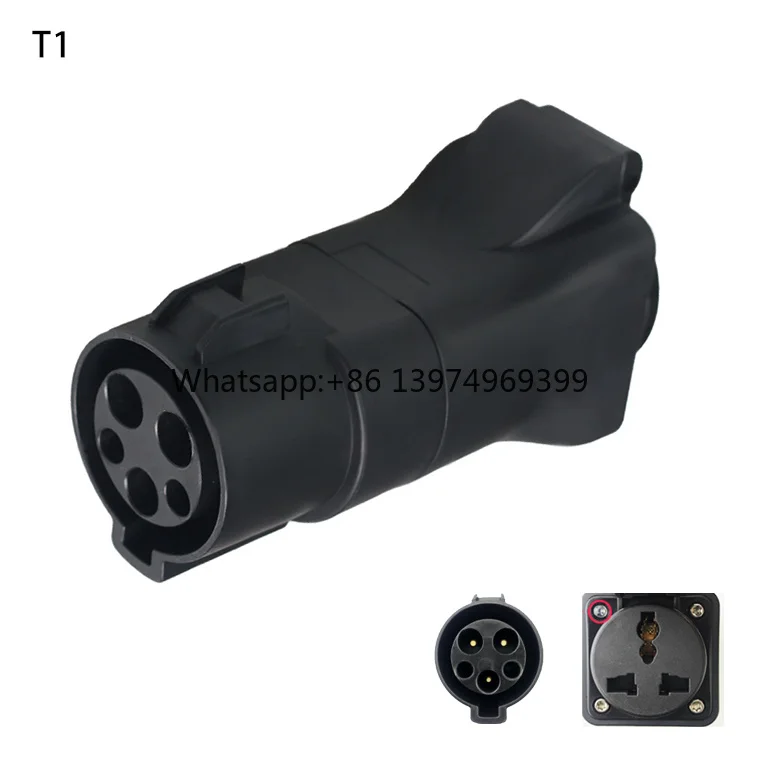 T1 SAE 220V 16A V2l Adapter Connector Ev Discharge