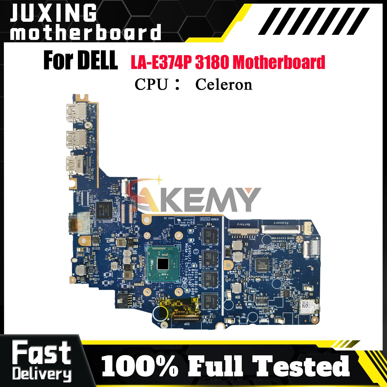 Notebook Moederbord Voor Dell Inspiron 3180 LA-E374P Laptop Moederbord Met N3060 CPU 4 GB-RAM 16 GB-SSD 0JMNGV 03G5CF Getest OK