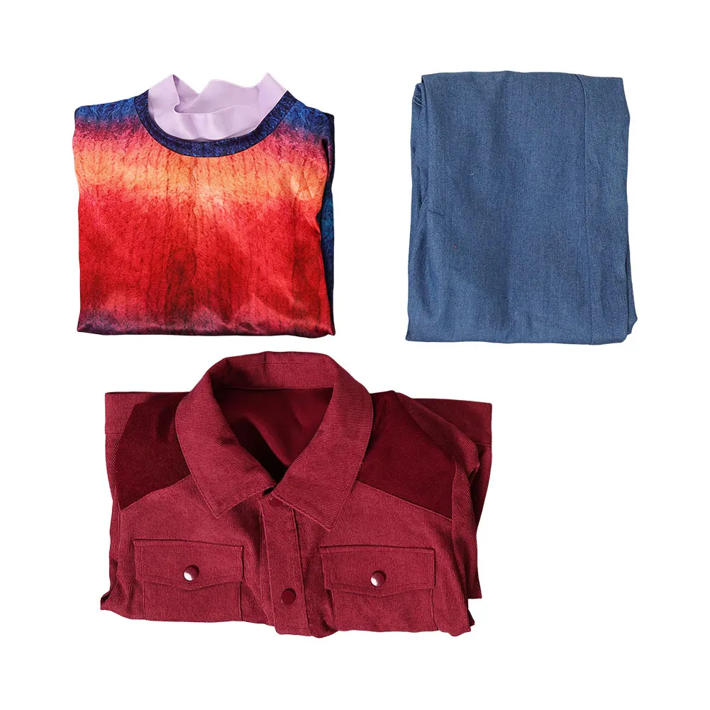 تلفزيون ST 5 ماكس مايفيلد تأثيري سترة حمراء معطف زي الجينز الملابس مجموعة الكبار النساء ملابس الهالوين موحدة كرنفال حفلة