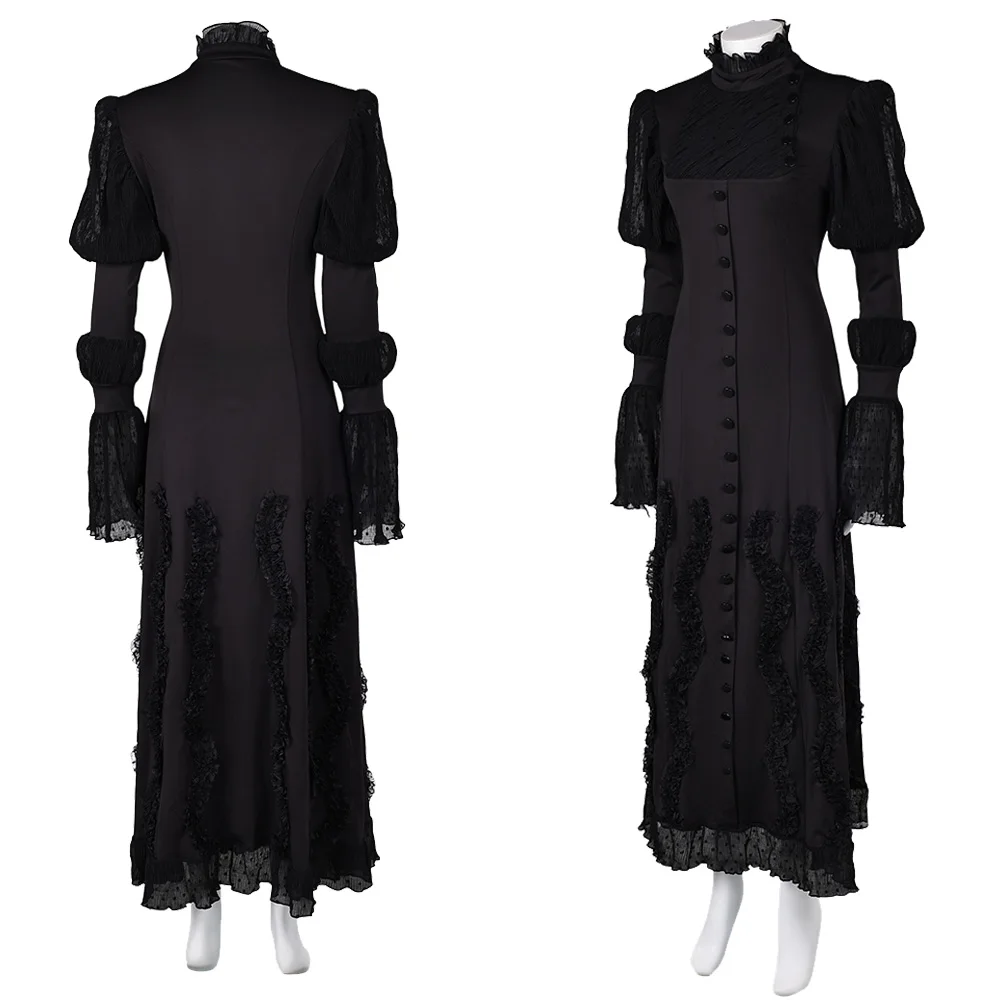 Witch Elphaba Cosplay Fantasy Hat Eyeglasses Clothing 2024 Movie Wiked Costume Disguise Adult Women Roleplay Fantasia Outfits