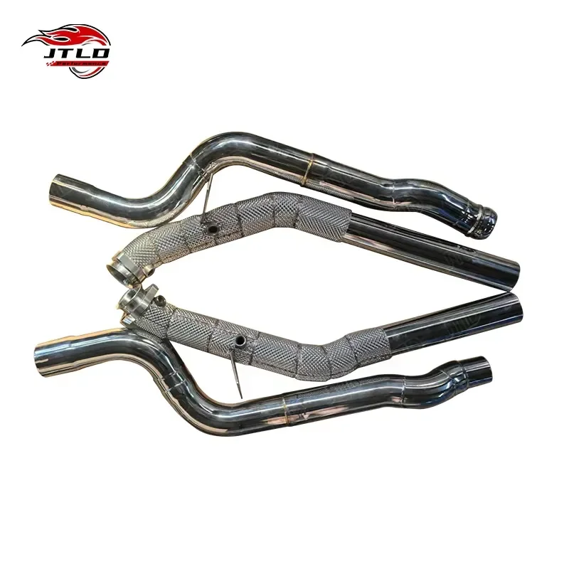 JTLD 304SS High Performance 304ss Exhaust DownPipe for Mercedes W212 E550 V8 4-MATIC AWD 4WD 4.7
