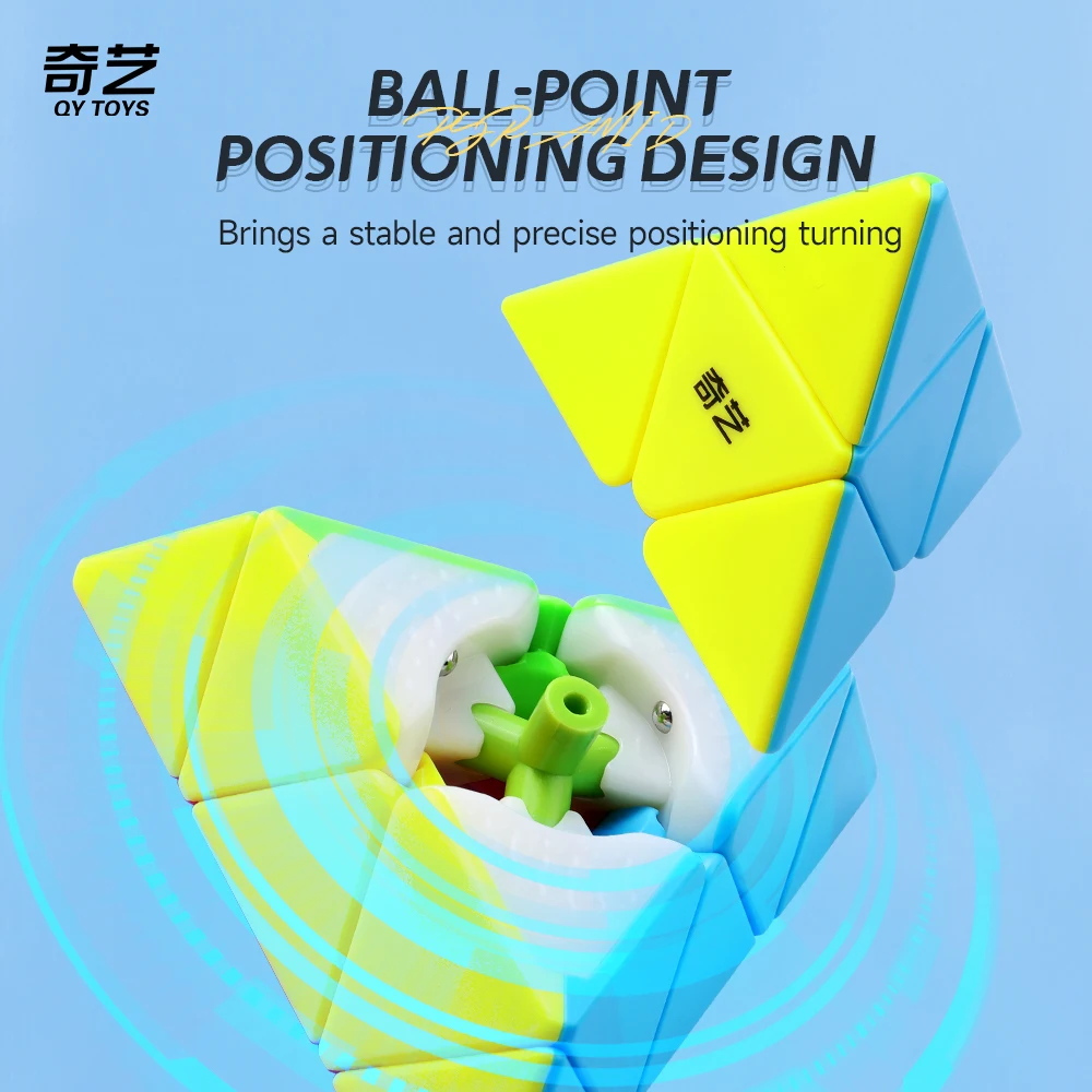 QiYi QiMing S3 ピラミッドステッカーレスピラミッドマジックキューブプロフェッショナルパズルおもちゃ子供のギフト Cubo Magico