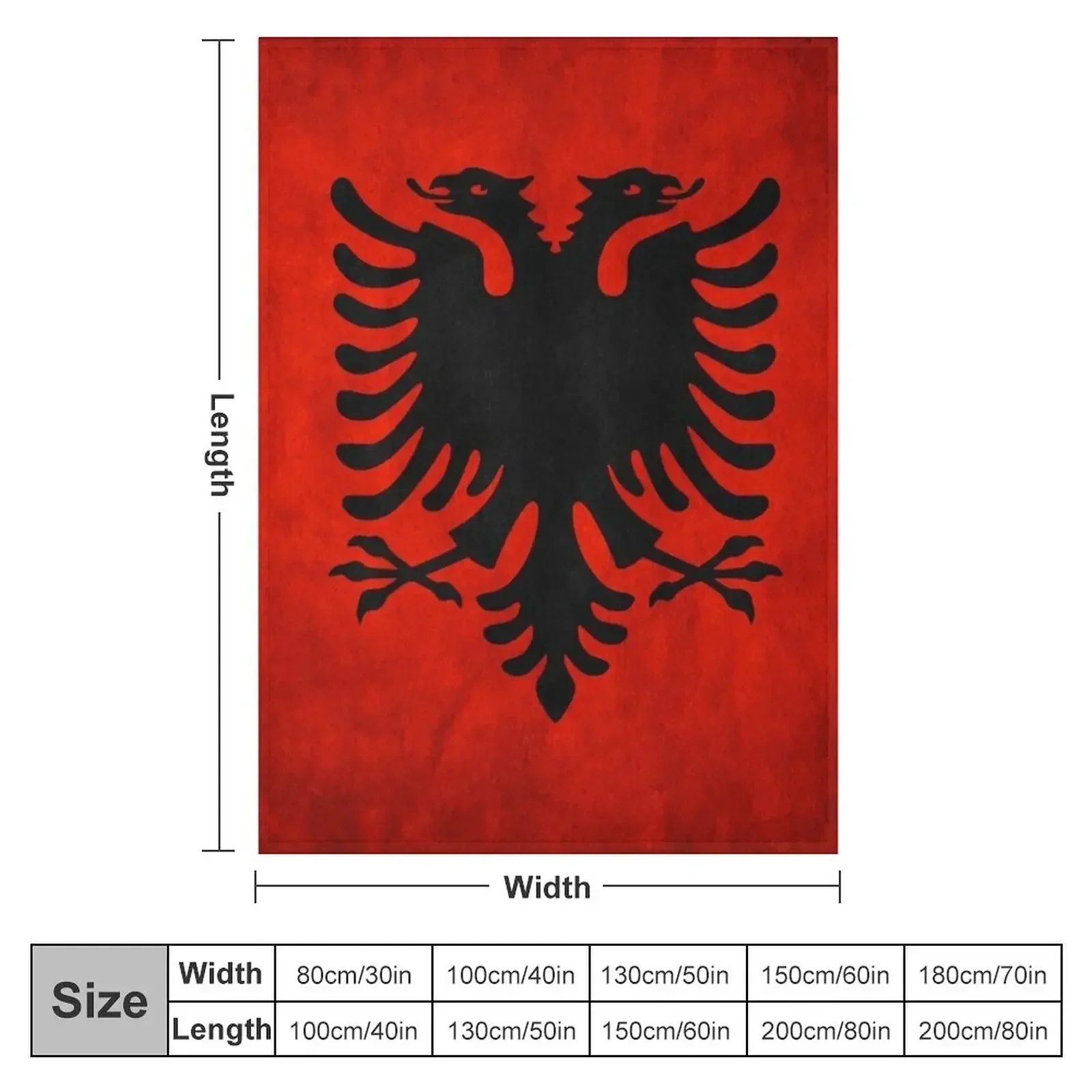 Albania | Albanian Flag | National Flag of Albania Throw Blanket Bed Fashionable halloween Blankets