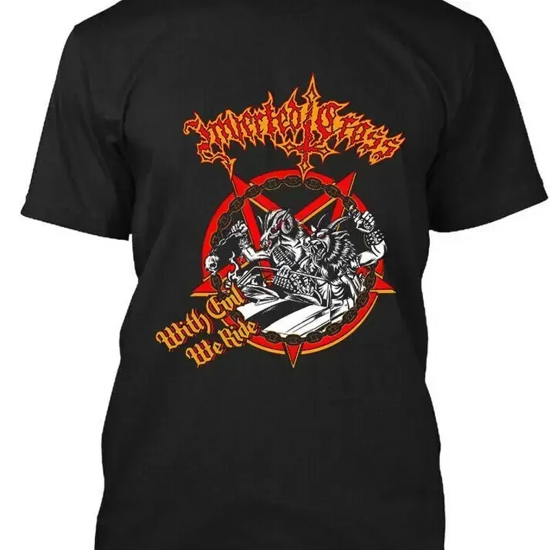 New Limited Inverted Cross With Evil We Ride Man Woman T Shirt Size S To 5Xl