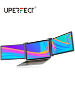 UPERFECT UStation Z 14 Tri Screen Laptop Monitor Extender Triple Display Portable Workstation For Dell Mac ASUS HP Plug & Play