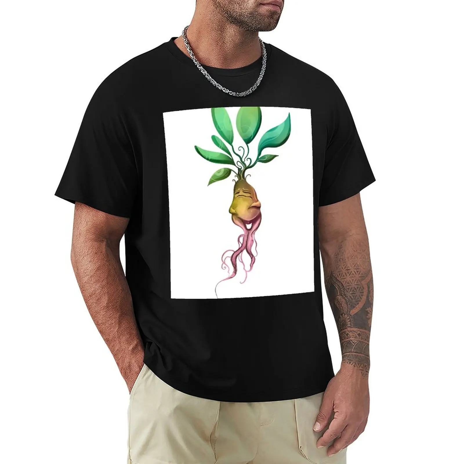 

Male Mandrake Root T-Shirt cotton graphic tees new edition baggy shirts mens shirts graphic tee