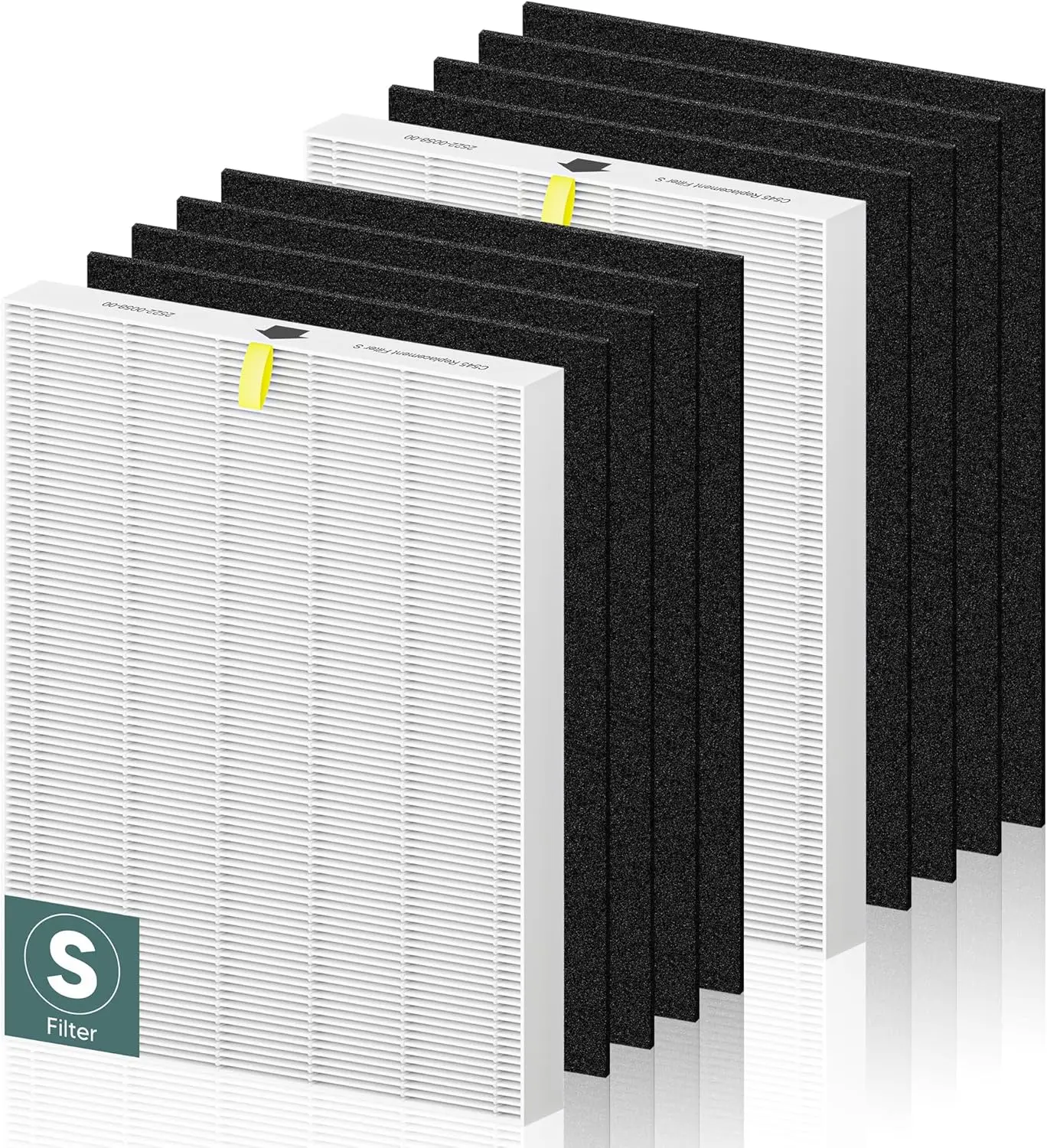 

C545 True HEPA Replacement Filter S Compatible with C545 Air Purifier 1712-0096-00 and 2522-0058-00, 2 x H13 True HEPA Fil