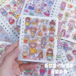 Frosted Handbook Stickers Cartoon DIY Decorative Material Cute Waterproof Journal Sticker Book School Supplies