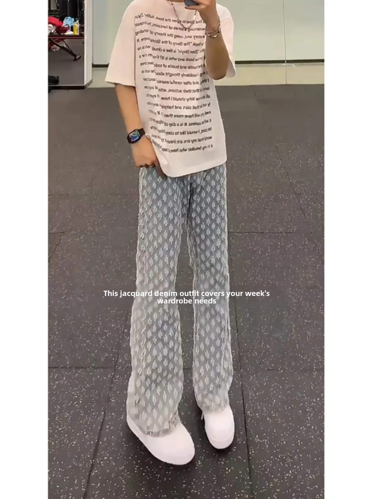 

Модные мужские джинсы из денима, летние, прямого кроя, с высокой талией, утягивающие, с цветочным принтом, уличные, повседневные, свободного кроя