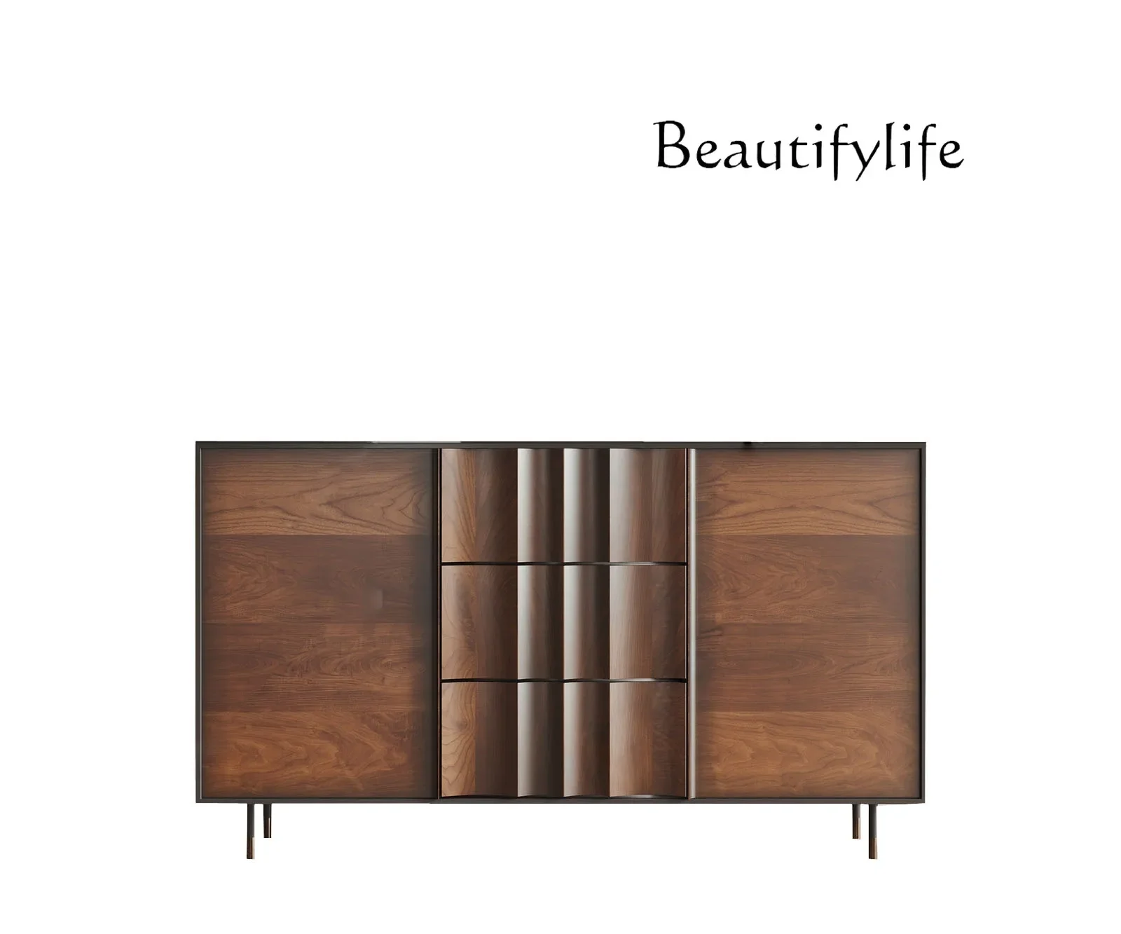 

American solid wood dining side cabinet medieval extremely narrow entrance entrance retro ornament decorative cabinet