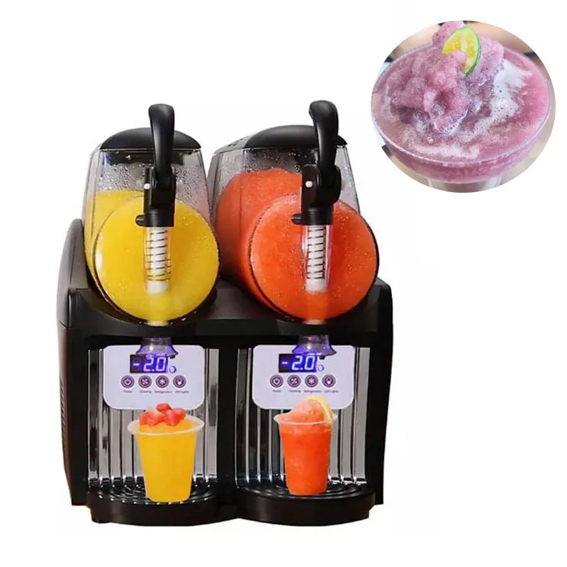 Hotel Equipment Slush Making Machine Frozen Juice Cold Drinking Ice Cream Snow Melting Machine 2.5L*2