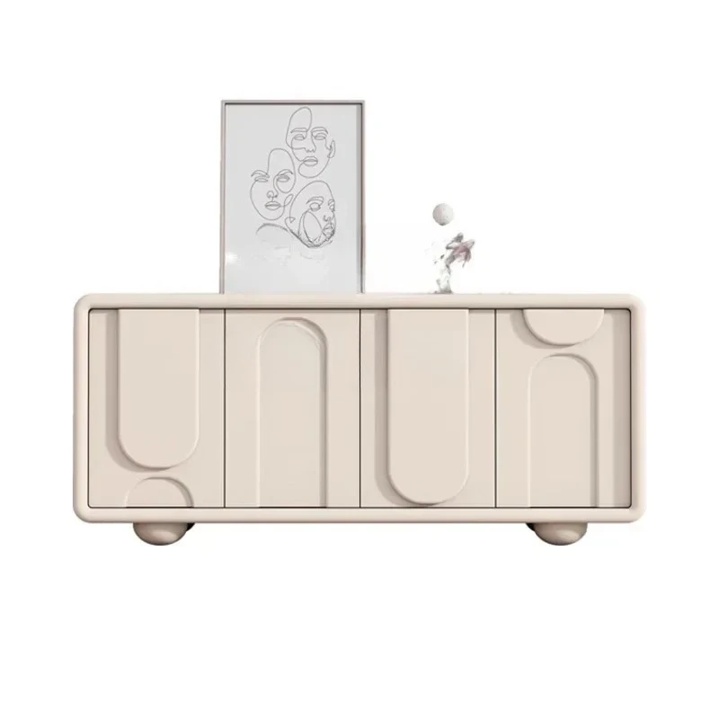 

Cream Style Sideboard Modern Minimalist High-End Solid Wood Storage Cabinet French Style