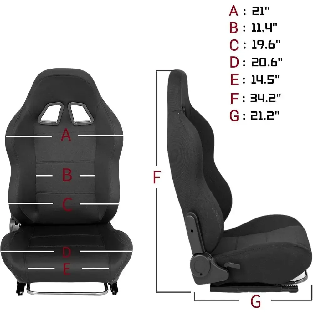 Adjustable Racing Seat for Sim Cockpit or Tilt Wheel Stand Gaming Seat view 2