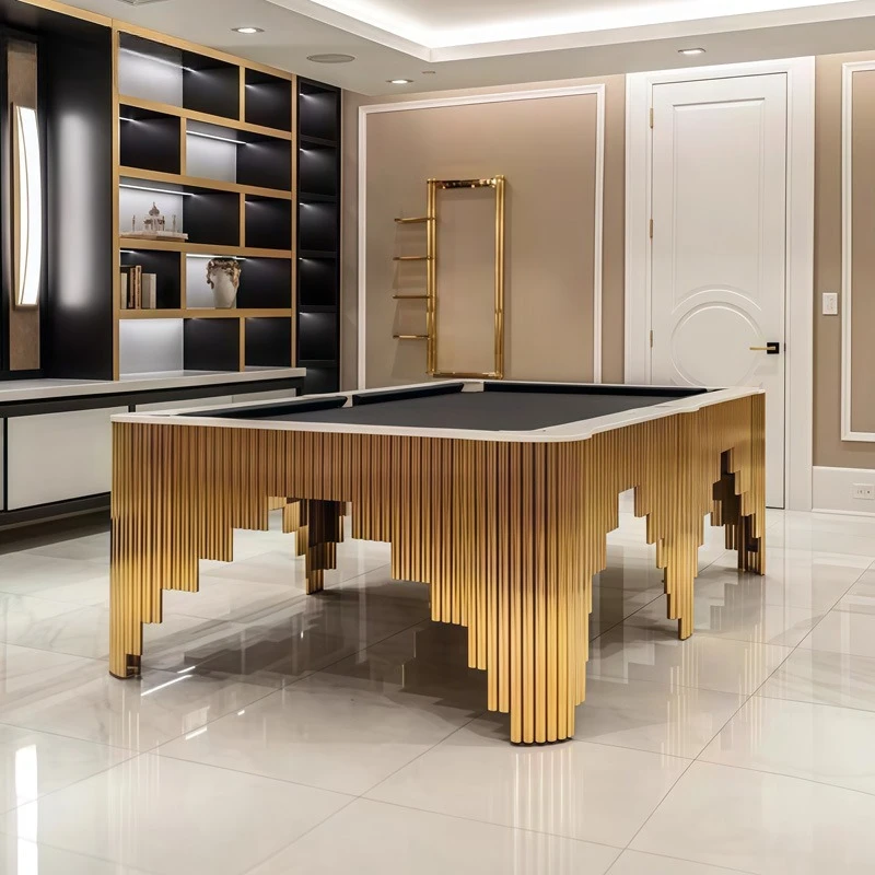 Light luxury stainless steel home billiard table luxury entertainment designer fashion billiard table