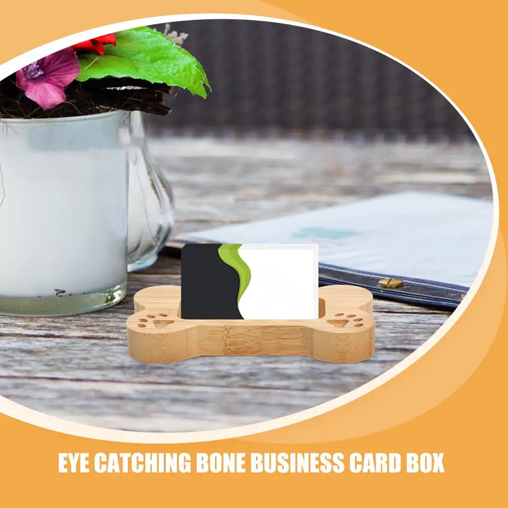 2pcs Business Holder Desk Organizer Wooden Display Present Card Organizer Stand Sturdy Material Professional Use