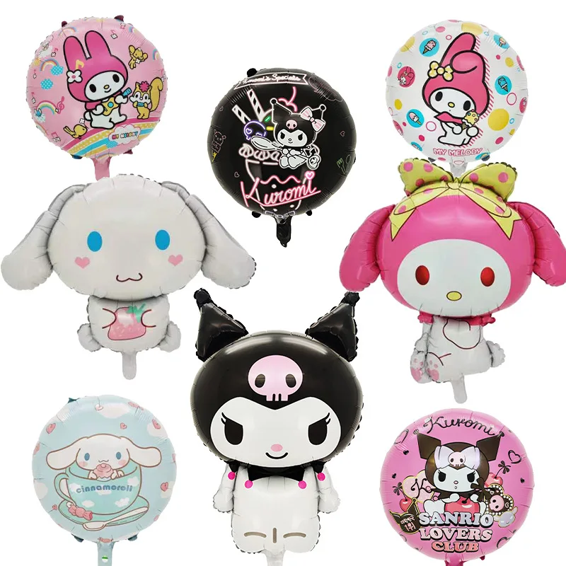 

Sanrio Balloon Kawaii Kuromi My Melody Cinnamoroll Aluminium Film Balloons for Festivals Party Decor Kids Girl Birthday Gifts