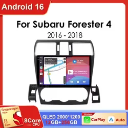 Android 16 Auto Qualcomm Car Radio for Subaru Forester 4 SJ WRX XV 2015 - 2018 Multimidia Player Navigation Head Unit Carplay